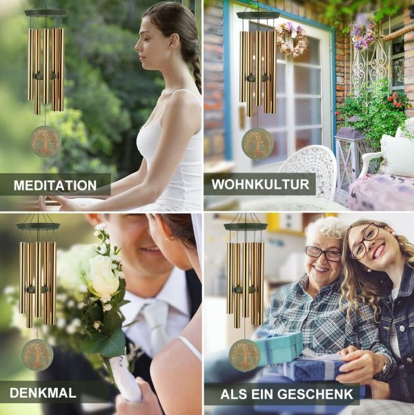 producer to buyer windchimes outdoor deep tone,large memorial wind chimes for loss of loved one engrave tree of life,sympathy wind chimes for outside, gifts for mother,garden home yard hanging decor discounted pricing