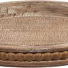 wholesale direct whitewashed round decorative wood tray bulk purchase at factory prices
