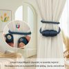 bulk purchase magnetic curtain tiebacks rope curtain tie backs for curtains 2 pack curtain holders for drapes decorative window curtain holdbacks, blue factory discount