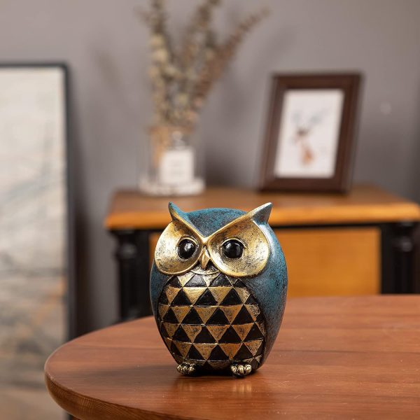 dropship from factory leekung owl statue home decor,owl figurines for bookshelf bedroom living room office tv stand decorations,owl décor animal sculptures gift for birds lovers mass production supply