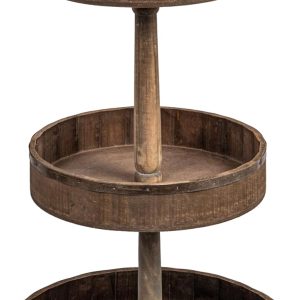 wholesale direct decorative wood & tin 3 tier tray bulk purchase at factory prices