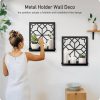 factory direct black metal wall decor, minimalist retro line wall art, metal wall candle holdert, farmhouse rustic bathroom wall art, aesthetics wall hanging for living room bedroom bathroom (2 pack, 11.8 x 13 in) volume discount