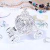 dropship from factory yu feng hand painted trinket box jewelry holder with elegant crystals collectible figurine & decorative living room jewelry holder (crown carriage mass production supply