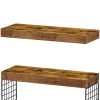 bulk purchase qeeig bathroom shelves over toilet wall mounted floating shelves farmhouse shelf toilet paper storage small 16 inch set of 3, rustic brown (019-bn3) trade price