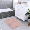 global sourcing freshmint chenille bathroom rugs mat 24"x17", non-slip bath mat for bathroom floor & bathtub, washable soft shower shag bath rugs, fluffy thick water absorbent microfiber shower mat, dusty pink oem/odm services