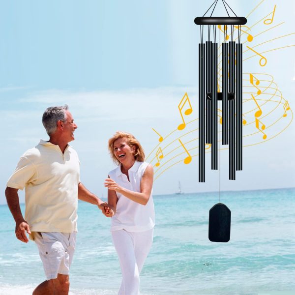 producer to buyer garden wind chimes with 6 aluminum alloy tubes and hook,memorial wind chimes for home decor garden patio outdoor discounted pricing