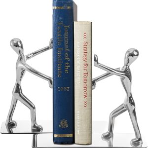 supplier direct fasmov heavy duty stainless steel man bookends nonskid bookends art bookend,1 pair(silver) wholesale prices