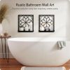 factory direct black metal wall decor, minimalist retro line wall art, metal wall candle holdert, farmhouse rustic bathroom wall art, aesthetics wall hanging for living room bedroom bathroom (2 pack, 11.8 x 13 in) volume discount