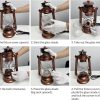 custom wholesale noxarte rustic lantern table lamp plug-in old fashioned night light perfect for bedroom living room h15 inch x w7 inch oem/odm services