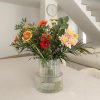 oem/odm services glass vase, ribbed vase, flower vase, fluted glass vase, clear vase, ribbed glass vase for flowers, modern vase for living room, dining table, entryway, shelf, wedding, office, 7.5 inches affordable bulk deals