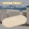 wholesale direct koville turkish natural travertine tray, 12"x6" vanity decorative marble tray for countertop organizer, catchall tray for perfume, candles, jewelry dish tray bulk purchase at factory prices