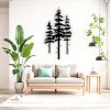 factory direct metal pine tree wall art decor, nature home decor, cedar tree metal sign, wall decorations for living room, nature forest metal decor, tree wall art, nature lover gift (black, small) volume discount
