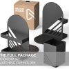 supplier direct iron arch modern and decorative bookends for heavy books, 200% stronger & heavier than the average bookends, large bookends with matching bonus storage cup (carbon black) wholesale prices