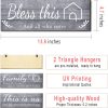 bulk purchase joyhawk 4 pieces wall decor signs, this is us, together, bless this home, family rustic wooden farmhouse wall art décor for living room bedroom kitchen, , 4.7 x 13.8 inch(grey) trade price