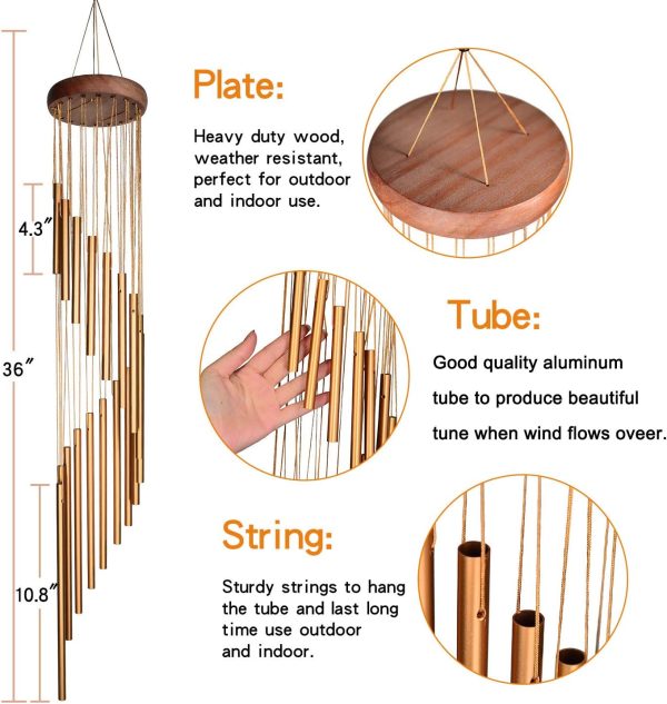 producer to buyer wind chimes for outside,memorial gifts wind chimes outdoor clearance,36 inches memorial wind chimes with s hook for home garden decoration discounted pricing