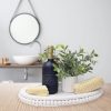 wholesale direct auldhome wood beaded tray (white), decorative farmhouse style oval wooden tray bulk purchase at factory prices