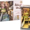 supplier direct rolife led book nook kit-decorative bookend stand-3d wooden puzzle for adults-bookshelf insert booknook-room decor for teen girls boys women men wholesale prices