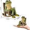 dropship from factory miniature frog garden statue christmas decorations fairy garden accessories outdoor figurine lights solar garden frog decor art housewarming gift for patio,yard,lawn ornament,3.89"x2.36"x3.93" mass production supply