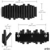 competitive pricing umbra picket wall-mounted coat rack rail hook with 5 retractable wood pegs – modern, space-saving storage organizer, black one-stop wholesale