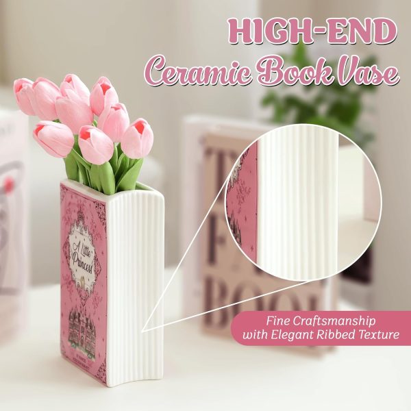 oem/odm services book shaped decorative vase ceramic vases for home decor vase for book lovers (a little princess) affordable bulk deals