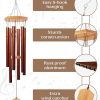 producer to buyer upblend outdoors wind chimes for outside - deep tone wind chimes, windchimes outdoors, memorial, sympathy, loss of loved one, gifts for women, ideas for mom, grandma, outdoor porch, 29" copper red discounted pricing