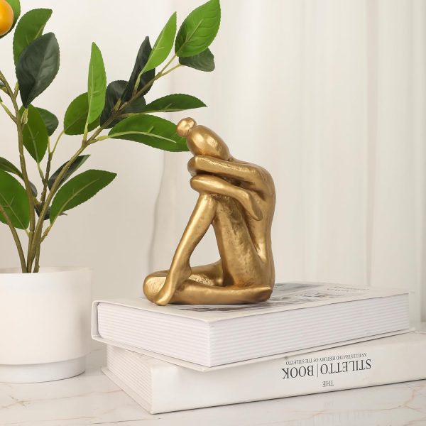 supplier direct unique cast iron girl thinker bookends, heavy-duty decorative book stoppers for shelves, creative home and office desk ornaments, 1 pair/2 pieces, 5.9" wholesale prices