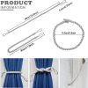bulk purchase curtain tiebacks ropes, 2pcs decorative handmade tie backs curtain holdbacks holders cord for window sheer drapes indoor outdoor, grey factory discount