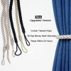 bulk purchase curtain tiebacks ropes, 2pcs decorative handmade tie backs curtain holdbacks holders cord for window sheer drapes indoor outdoor, grey factory discount