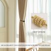 bulk purchase curtain tiebacks magnetic decorative curtain tie backs for curtains 2 pack rope curtain holders for drapes outdoor curtain holdbacks, gold factory discount