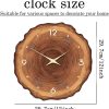 bulk purchase xnm wood wall clock for living room decor - rustic wall clocks battery operated 12 inch - brown annual ring wall clock non ticking (mdf no solid wood) trade price
