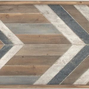 bulk purchase deco 79 wooden geometric handmade home wall decor southwestern wall sculpture, wall art 46" x 1" x 23", multi colored trade price
