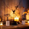 dropship from factory sziqiqi bird statues for home decor - small cute robin birds figurines accent for shelves mini knick knacks metal bird sculptures with wood base bird animal decor for living room gifts for bird lovers mass production supply