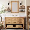 bulk purchase qeeig bathroom shelves over toilet wall mounted floating shelves farmhouse shelf toilet paper storage small 16 inch set of 3, rustic brown (019-bn3) trade price