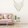 bulk purchase jetec hanging eucalyptus boho wall decor large boho bedroom wall hanging wooden bead garland artificial eucalyptus natural greenery decoration, 36 x 36 inch (simple color, wood chip style) trade price