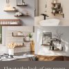 bulk purchase bayka wall shelves for bedroom decor, floating wall shelves for living room kitchen storage, wall mounted rustic wood floating shelves for kids books, small shelf for bathroom(rustic brown，set of 3) trade price