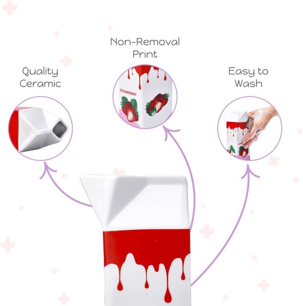 oem/odm services meant2tobe | milk carton vase - juice box planter design flower vase - cool lemon fruit home vase - a unique and artistic flower vase for small bunches - 2.7lx2.7wx9.75h in - red affordable bulk deals