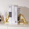 supplier direct book ends heart design, gold bookends for shelves, non-skid book end, heavy duty resin book stopper for books, decorative holder 10.43 x 3.93 x 5.51’’, gold wholesale prices