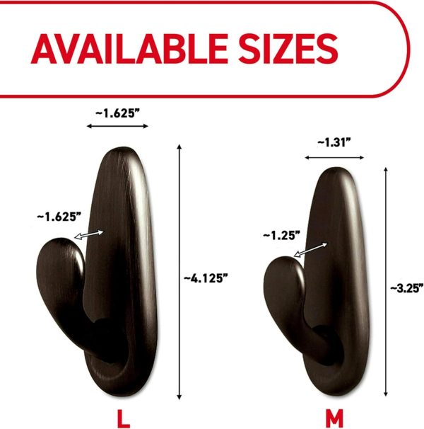 competitive pricing command 5 lb large brushed nickel metal hooks, 2 hooks and 4 command strips, damage free coat hooks with adhesive strips, forever classic hooks for christmas decorations one-stop wholesale
