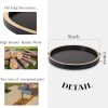 wholesale direct bathroom counter tray wooden decorative tray round perfume tray kitchen soap organizer vanity storage for candle, sink, home decor, 9 inch, black bulk purchase at factory prices