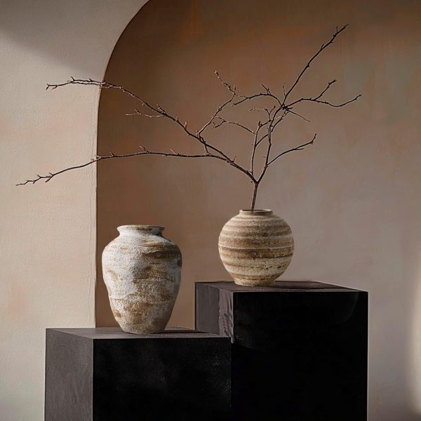oem/odm services ceramic farmhouse vase rustic decor,pottery decorative flower vases for home decor,boho vase for table, living room,bathroom,shelf,mantel decoration,5.5 inch affordable bulk deals