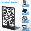supplier direct eoout bookends, 3 pairs of book ends for shelves decorative, black metal bookend supports for heavy books, tree book holders for shelf decoration, book stoppers for home office school wholesale prices