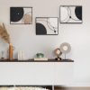 factory direct oakrain 3 pack metal wall art - abstract planet & orbit lines minimalist modern wall decor for living room, bedroom, office, entryway (11.8 x 15.7 x 0.47 inches) volume discount