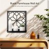 factory direct black metal wall decor, minimalist retro line wall art, metal wall candle holdert, farmhouse rustic bathroom wall art, aesthetics wall hanging for living room bedroom bathroom (2 pack, 11.8 x 13 in) volume discount