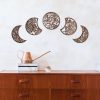 bulk purchase jetec 5 pieces moon phase wall hanging decor wooden moon wall art nordic moon phases wall art moon decor for room bar ornament (brown) trade price