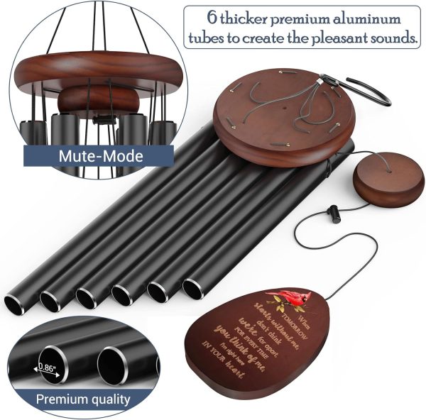 producer to buyer memorial wind chimes for outside,cardinal wind chimes sympathy wind chime for loss of loved one,like mother & father,cardinal gifts & sympathy gift for bereavement,condolence,funeral discounted pricing