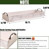wholesale direct rustic wooden serving trays rectangular with handle,ottoman tray for living room 16 inch long for serving wine(whitewashed) bulk purchase at factory prices