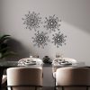 factory direct blulu 4 pcs metal wall art bling crystal home decor cast iron rhinestones sunburst wall decor wall art wall hanging diamond accents home decorative for bedroom living room entryway (black) volume discount