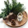 wholesale direct 11.5 inches candle holder tray home decor, round wood tray for coffee table, small wooden serving tray, decorative trays for home decor bulk purchase at factory prices