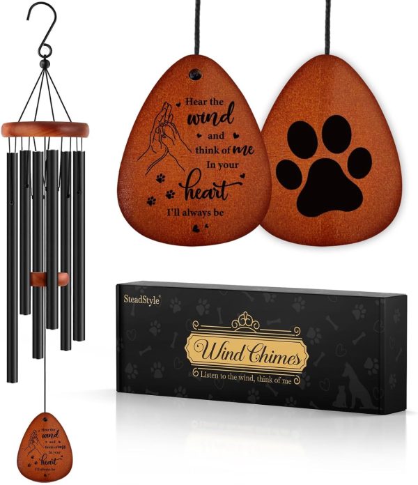 producer to buyer steadstyle dog memorial gifts for loss of dog, pet memorial wind chime, loss of dog sympathy gift, dog remembrance gift in memory of dog cat. discounted pricing