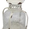 custom wholesale stonebriar antique worn white metal candle lantern, use as decoration for birthday parties, a rustic wedding centerpiece, or create a relaxing spa setting, for indoor or outdoor use oem/odm services